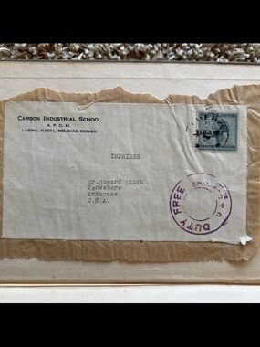 1929 Signed Belgian Congo Missionary Book w/ Postal Cover Vintage Rare Book 📖